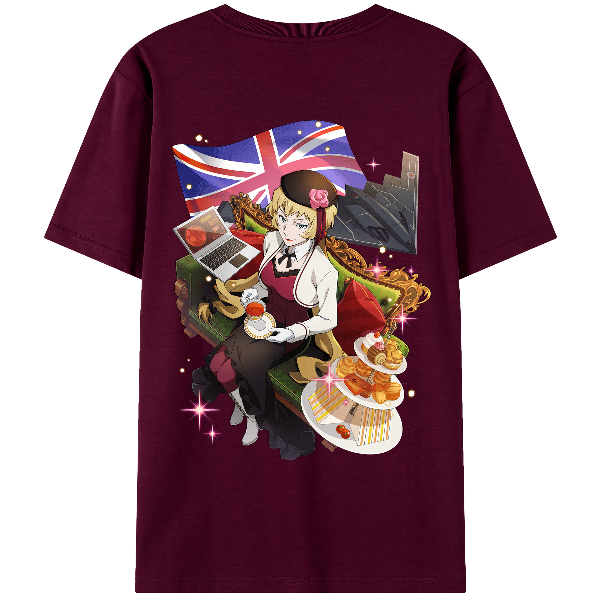 （画像用） 文豪ストレイドッグス Bungo Stray Dogs レディース半袖Tシャツ(バックプリント)
